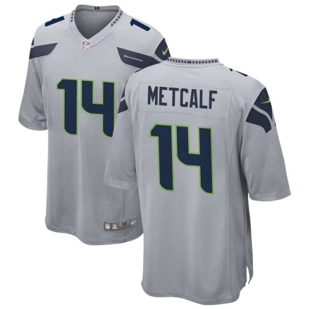 NWT men's Medium DK metcalf seattle Seahawks Jersey grey NFL football Nike